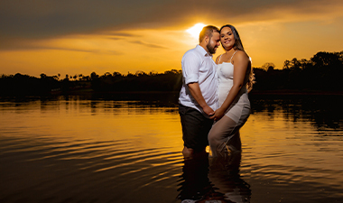 fotografia de casamiento a orillas del rio acaray